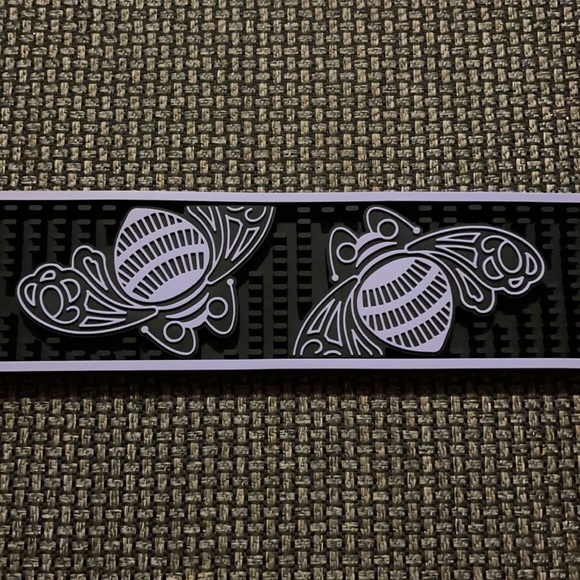 PURPLE AND BLACK PATRON DRINK MAT - Picture 5 of 6